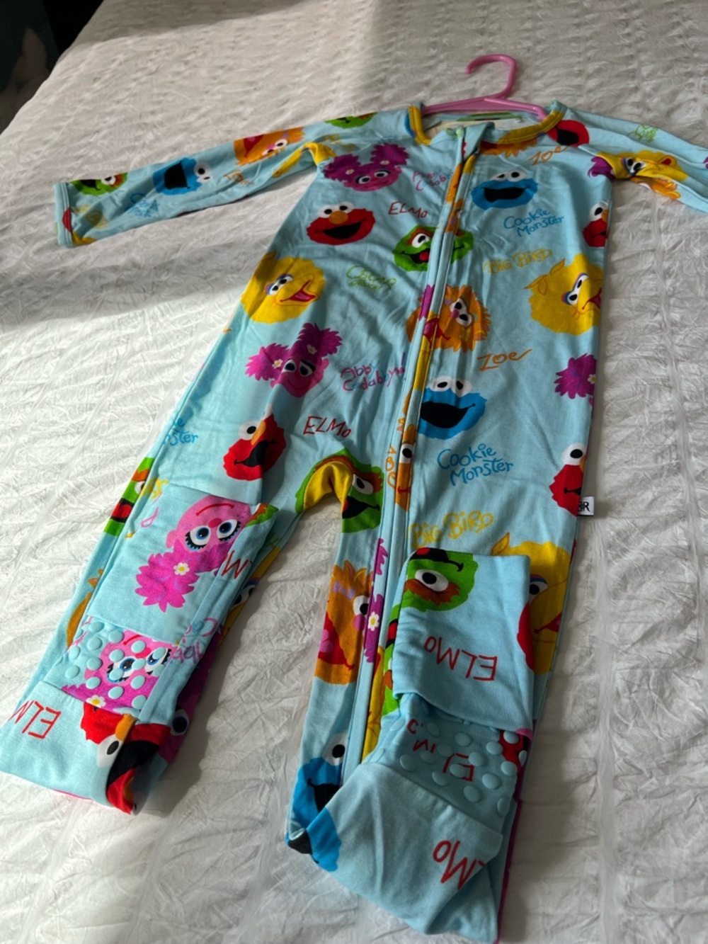 Bums & Roses Sesame Street Bamboo Footless Zippy Pajamas Size 2T - Picture 5 of 6